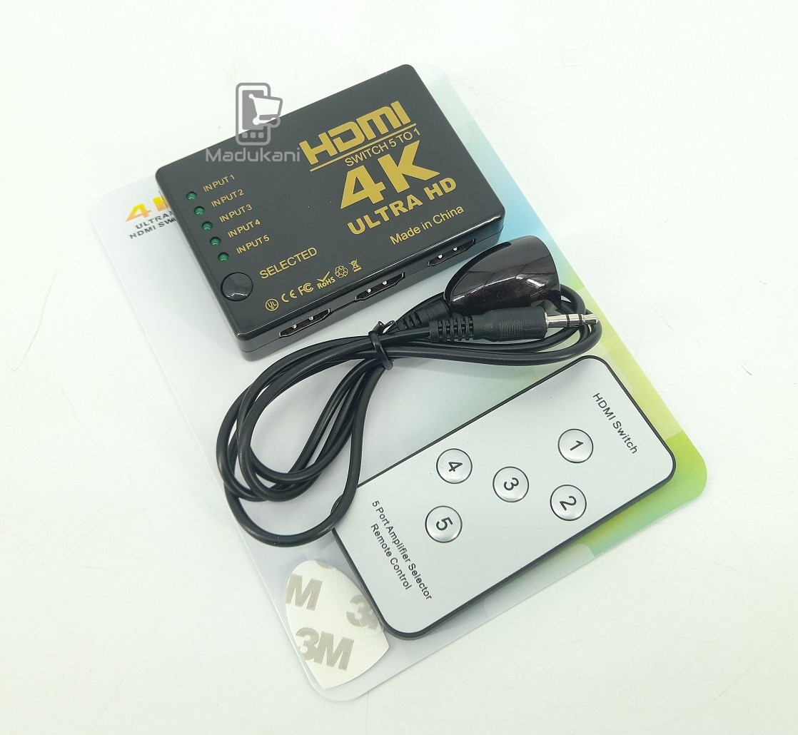 5-Port HDMI Switch with Remote (4K)