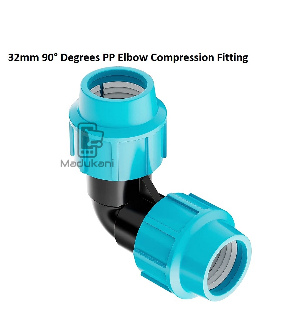 56PCS 32mm 90° Degrees PP Elbow Compression Fitting - Madukani