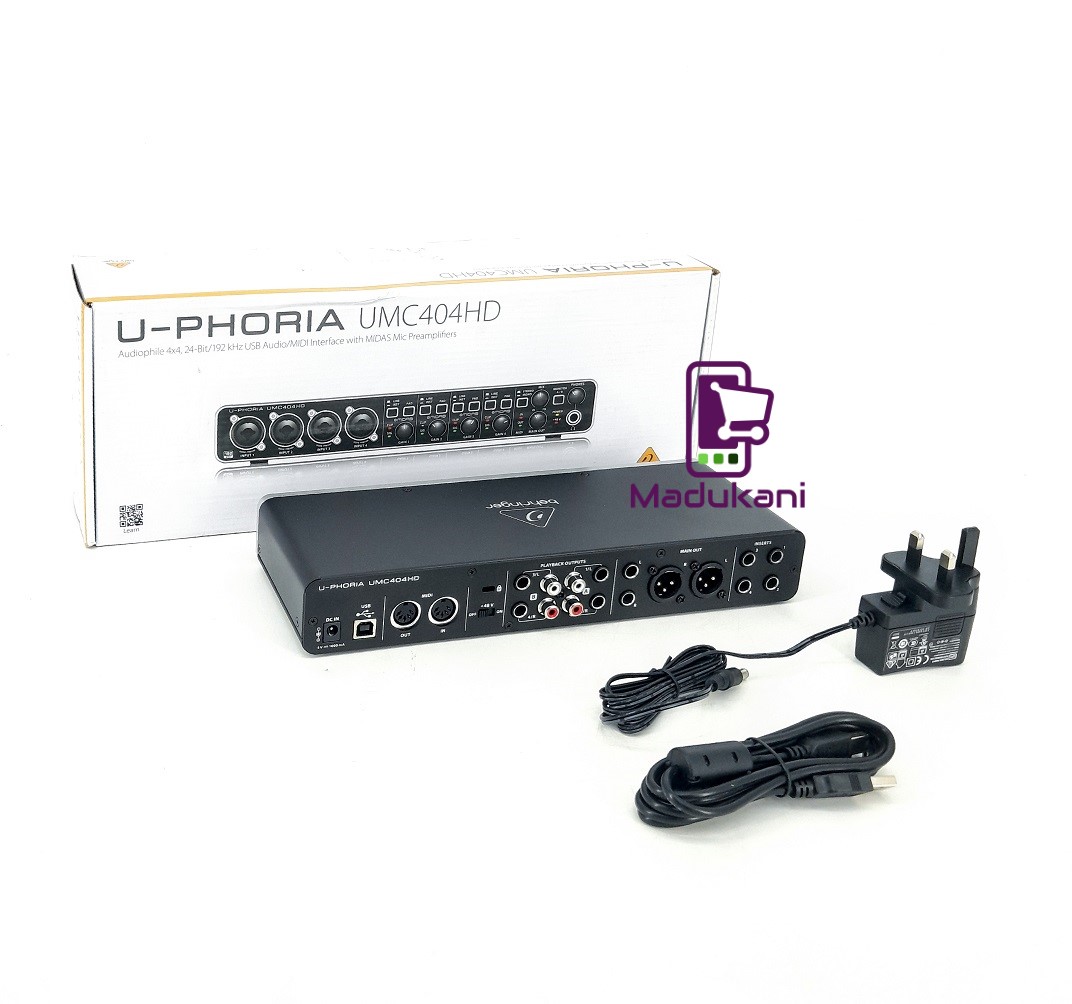 Electronic Corp  Interface Audio USB/MIDI 4x4 24 bits/192 kHz Behringer  UMC404HD