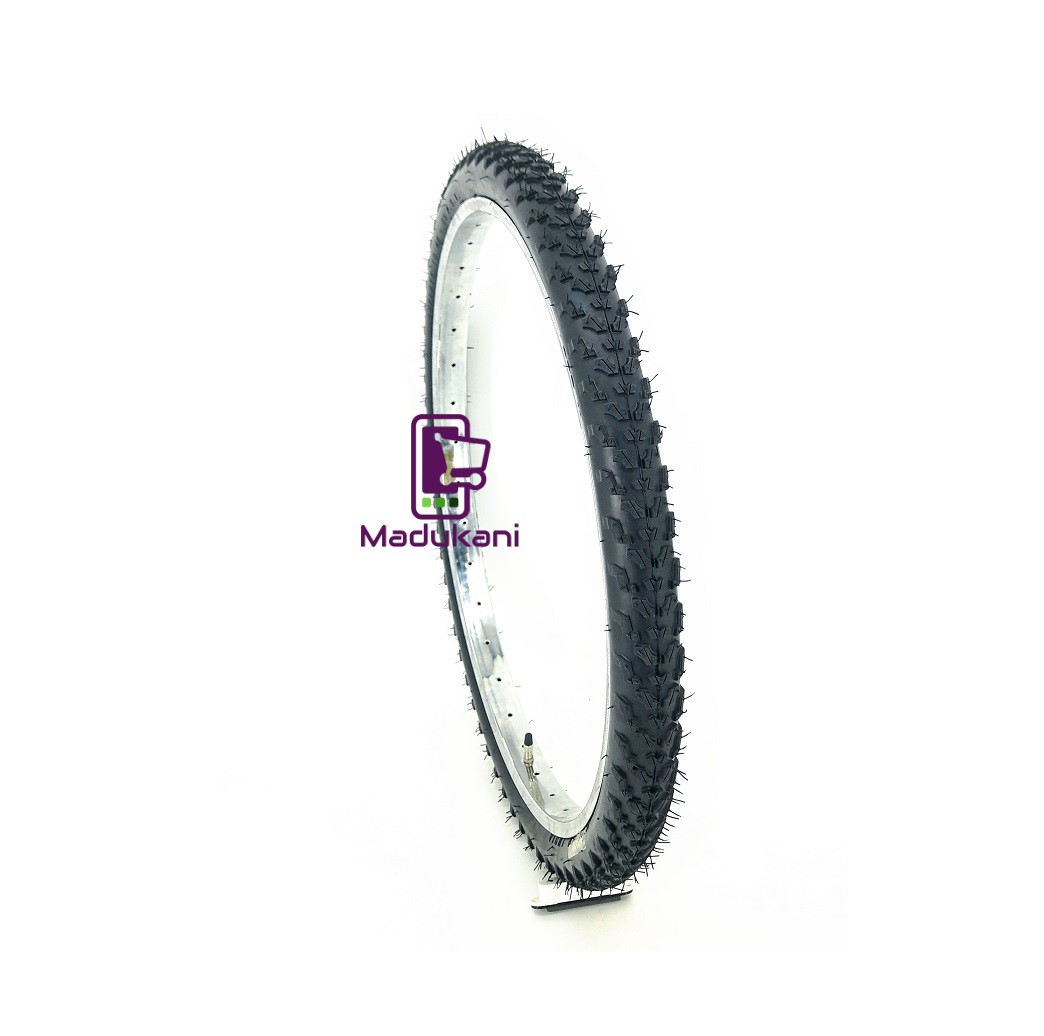 NYLON 24 x 2.125 inch Complete Road Mud Bicycle Tyre Rim Tube