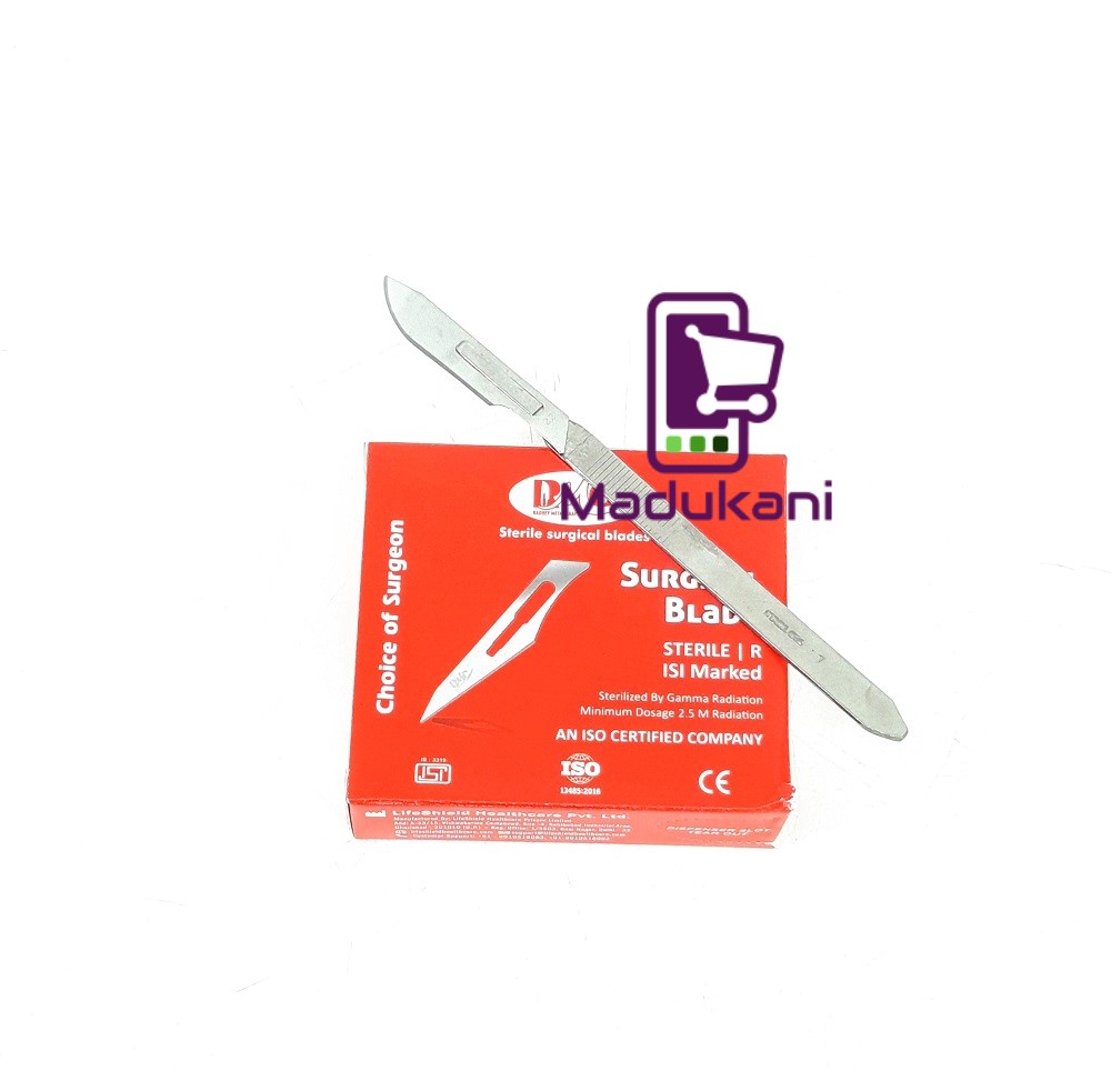 Stainless Steel #4 Surgical Scalpel Handle + 23# Blades Round Head – Bundle