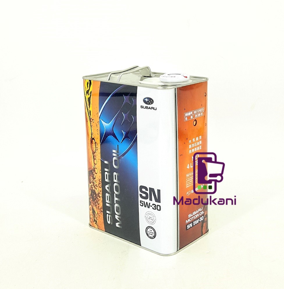 SUBARU Motor Oil SN SAE 5W 30 Fully Synthetic Engine Oil 4 Litres SUBARU Motor Oil SN SAE 5W 30 Fully Synthetic Engine Oil 4 Litres